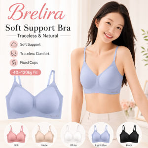【Brelira】Soft Support Jelly Strip Bra Push-Up Wire-Free Small Bust Bra Breathable Side Support Comfort Lingerie Womens Everyday Wear