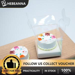 hebeanna 1 12 Dollhouse Cartoon Cake With Clear Box Model Dollhouse Mini Simulation Dessert Decoration Dolls House Food Accessories