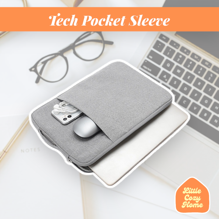 Tech Pocket Laptop Sleeve 13 14 15 Inch Tas Laptop Sarung