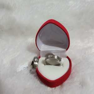 Cincin Emas Anti Karat Cincin Mata  CC721/3 Dapat 2 pcs dan box  Tunangan Nikah Titanium Stainless Steel Cincin Pria Cincin Wanita Cincin Couple Anti luntur 24 karat