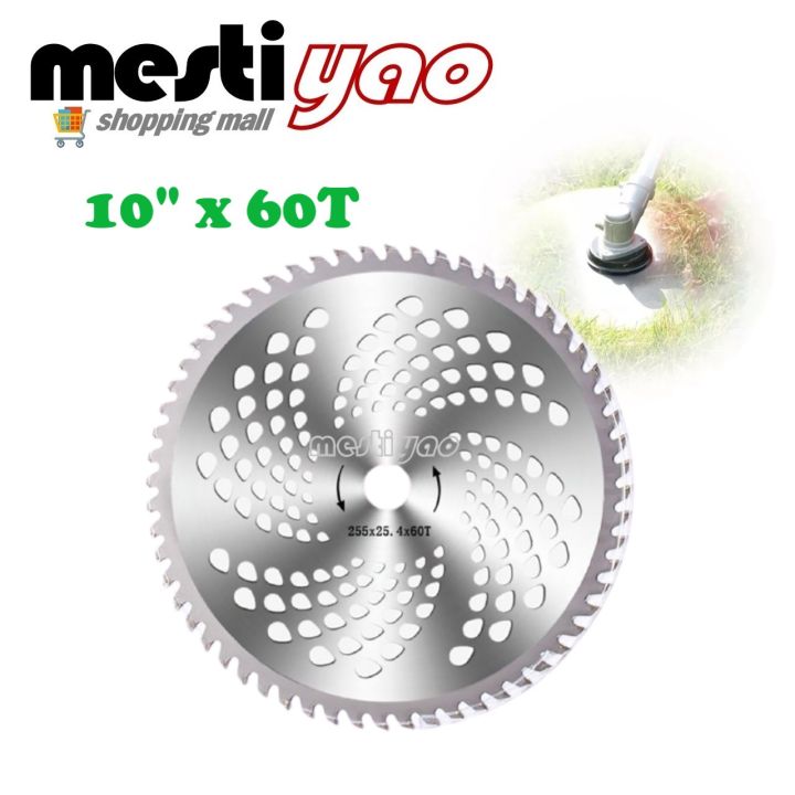10” X 60T High Speed Chrome Grass Cutter Blade 60 Teeth Lazada