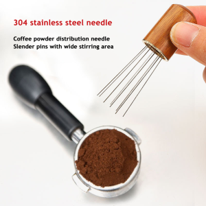 เครื่องกวนเอสเปรสโซ่8เข็มการกระจายผงกาแฟเครื่องมือ WDT เครื่องมือคัดแยกผงกาแฟจับตัวเป็นก้อนอัปเกรดการสร้าง2nd