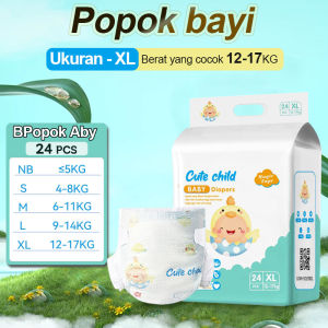 Cute Child Perekat Celana Popok Bayi 24Pcs Size NB-3XL SAP Baby Pull-Up Pants Diaper ​​Desain Anti Bocor​ Tetap Kering Penyerapan Urin Cepat