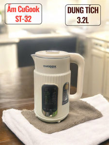 Ấm đun siêu tốc CuGook Ấm đung dung tích 3.2l - dung tích chứa nước 2.3l BH 12T