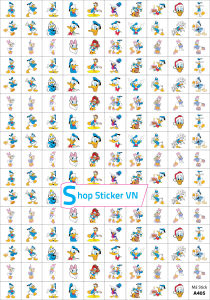 Sticker khen thưởng VỊT DONAN tờ A4 - 159 Stick - SP5