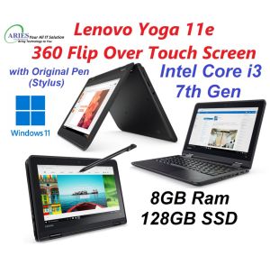 2in1 Touch Screen Laptop Lenovo ThinkPad Yoga 11e Notebook 8GB Ram 128GB SSD 12" FHD Display