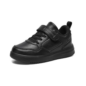 Black Kids Shoes Sports Running Casual Walking Student Fashion New Leather Childrens Sneakers Breathable Soft Child Outdoor2026