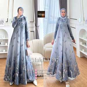 Dress jumbo Mahika #17/Gamis syari jumbo/Dress pesta kondangan/baju muslim wanita terkini/Gamis jumbo LD 110/ dress kasual terkini