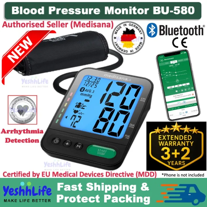 Medisana Blood Pressure Monitor BU 580 Connect Elegant Bluetooth