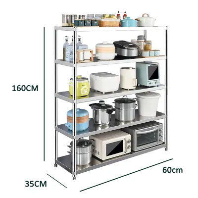 Kitchen Gas Stove Shelf Range Cabinet 304 Stainless Steel Kitchen Cabinet Shelf Kitchen Gas Cooker Rack Stainless Steel 3 layer Liquefied Gas Cooker Storage Frame Gas Tank Cooker Frame