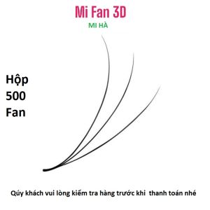 Mi Fan 3D 1h 500 FanLông Mi Volume 3D Cong C - D Fan Xưỡng Đẹp Như Fan Tay Chân Keo NhỏBắt Keo Cực Tốt_Shop Mi Hà