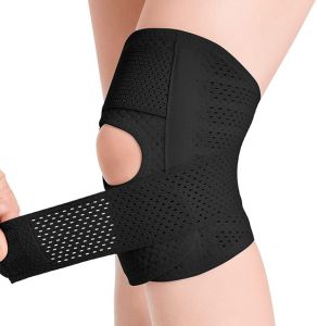 Professional Compression Knee Brace Support Breathable Adjustable Knee Support For Sports Injuries Arthritis Relief Joint Pain for Men & Women Open Patella Knee Wrap for Knee Pain SwollenMeniscus TearACLPCLMCLJoint Pain Relief Injury Recovery