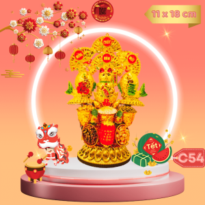 Tháp Tỏi Thờ Thần Tài Mèo Phong Thủy May Mắn - TỎI CÁT TƯỜNG