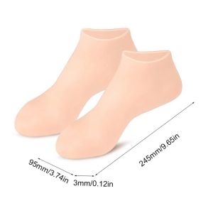 【Local Delivery】CCW 1 Pair Silicone Foot Care Socks Anti Cracking Moisturizing Gel Socks for Dry Cracked Feet Women Calluses Spa Gel Socks Foot Care After Pedicure
