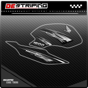 Striping Sticker Megapro Bahan Transparan Variasi List Simpel Keren Stiker Megapro Transparan Kode TA991