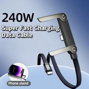 Invisible Holder Charger Cable with Stand 240w super fast charging 2-in-1 Phone Stand for Gaming