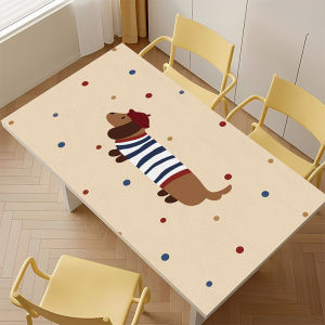 AllieukaCOD ผ้าปูโต๊ะกันน้ำ ดัชชุนด์ น้ำมัน ใหม่ หนาพิเศษ ไม่ต้องซัก สำหรับโต๊ะอาหาร ทำงาน ทำความสะอาดง่าย