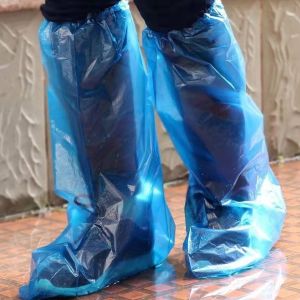 【Timeup】10 ชิ้น ที่ครอบรองเท้ากันฝน แบบใช้แล้วทิ้ง ทำจากวัสดุ PE อย่างหนา  ยืดหยุ่นเบา กันน้ำและคราบสกปรก