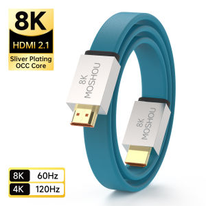 MOSHOU HDMI 2.1 Cable 48Gbps 8K 60Hz 4K 120Hz Ultra High Speed HDMI Cord HDCP 2.2 & 2.3 HDR 10 eARC for Dolby Vision Atmos