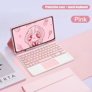 Acrylic 360°Rotating Keyboard PU Case for iPad 11th A16 10th Air6/7 Pro11 Case With Wireless KeyboardWith touchpad
