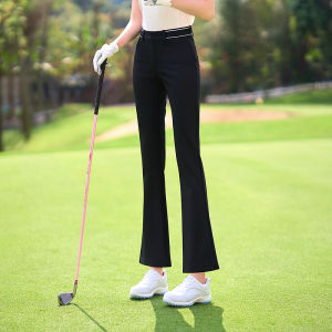 TTYGJ Golf Pants Women Spring Summer Thin Ball Pants Flared Sweatpant Golf Clothing Ladies Elastic Waist Slim Sports Trousers