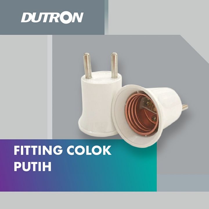 DUTRON Fitting Colok Saklar Switch E27 Fiting Piting Hitam Putih SNI Lazada Indonesia