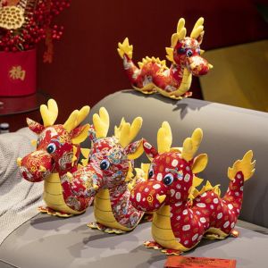 NCNC(OKDEALS01) Unique Dragon Plush Toy Cute Simulation Dragon Plush Doll Cartoon Dragon Design Dragon Mascot Ornament Meeting Gift