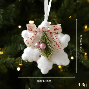 DIVATEN White Christmas Tree Pendant Foam Light Weight Hanging Ornament Winter Theme Xmas Ornament Xmas Party