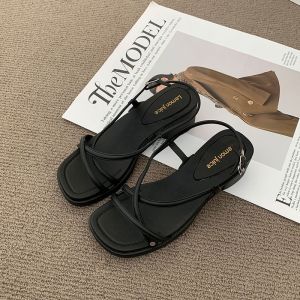 2024 Womens Sandals Summer Style Super Fairy Fashion Outdoor Leisure Versatile Sandals Womens Coarse Heel Roman Shoes