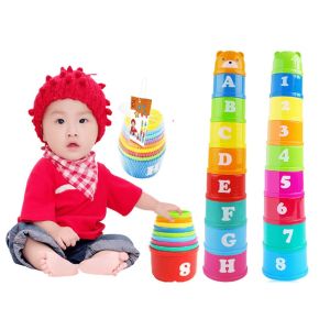 PROMO COD MAINAN ANAK SUSUN GELAS WARNA WARNI / MAINAN EDUKASI ANAK YE 6 STACKING CUP ANGKA HURUF