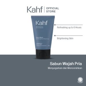 KAHF Face Wash Indonesia / Sabun Wajah Pria 100ml / Skin Energizing And Brightening Triple Action Oil Comedo Defense Acne Gentle Exfoliating Scrub / Skincare Facial Care Serum Cream Sunscreen Mask / Hair Body Eau De Toilette Deodorant Man Cowok Paket Set