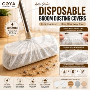 Coya Penutup Debu Penyapu Pakai Buang Disposable Broom Dusting Covers Anti Static Pengelap Lantai