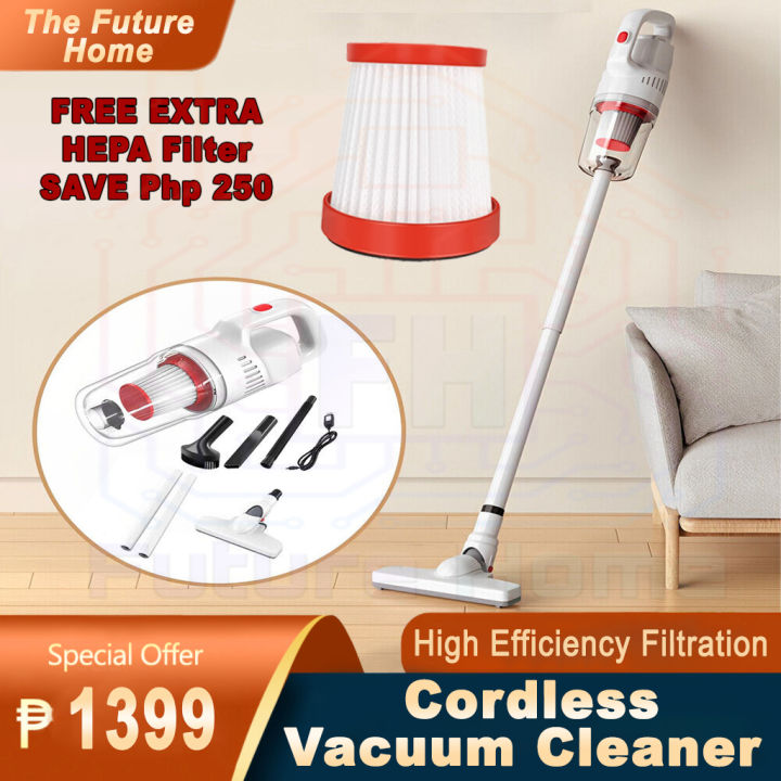 Aspirateur Balai Sans Fil 120W - Mini Pour Voiture Et Maison, Portable Avec Filtre HEPA