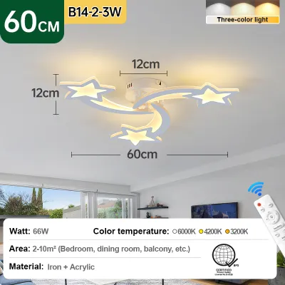 Gogeous 90W 60W ceiling lights modern design 3 color dimming Led ceiling lamp nordic ceiling light for living room dinning room bedroom