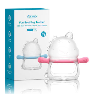Dr.Isla Baby Teething Silicone Set for Baby with Holder BPA Free Toddler Baby Teether Glue with Storage Box for Over 6 Months Old YJ01