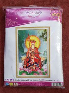 Tranh thêu chữ thập Địa Tạng Vương Bồ tát LV3569 - Tranh thêu phật