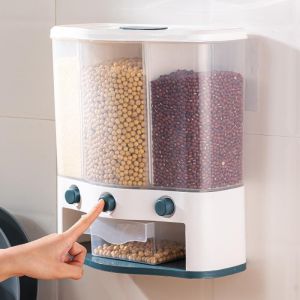 Dispenser Beras 3in1 Tempat Penyimpanan Beras Kacang Biji Multifungsi 6L 32TG38