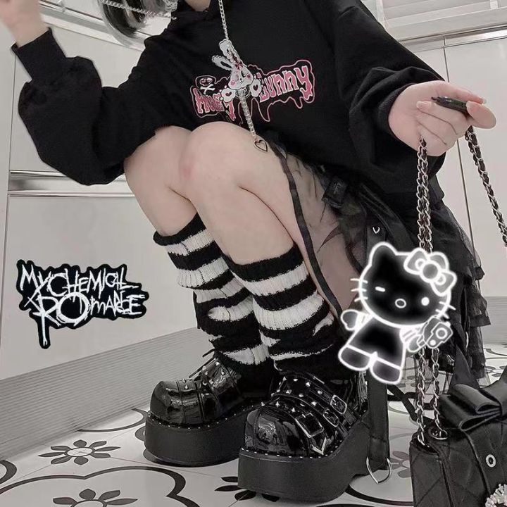 Women's Solid Knit Leg Warmers Y2K 80s Long Socks Harajuku Japanese  Leggings Gaiters Gothic Lolita Accessories