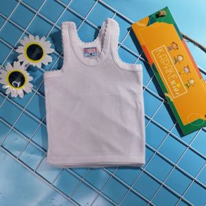 12 PCS Singlet Anak Putih Double FE/Kaos Dalam Anak usia 0-12th