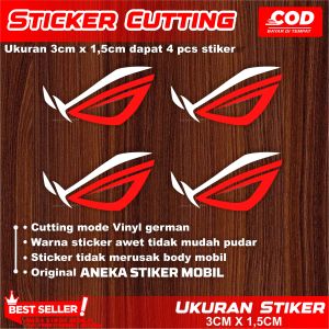 Stiker Cutting Logo ROG Berbahan Vinyl Anti Air Sticker Universal