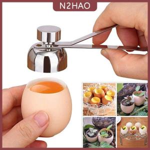 N2HAO  Thép không gỉ trứng cắt vỏ trứng Topper vỏ mở Bếp Nấu Ăn công cụ