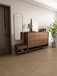 Shoe Cabinet 2025 New Solid Wood Shoe Bench Household Practical Storage Cabinet
