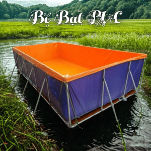 Bể Bạt PVC Dạng Tròn Vuông Chuyên Nuôi Ốc Cá Lươn Ếch Có Đóng Sẵn Khoen Lắp Ghép Hàng Dày Cao Cấp Chemeng Store