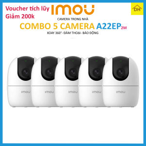 [Voucher 200K] COMBO 5 Camera IMOU A22EP 2M 1080p Xoay 360 Độ- Đàm Thoại 2 Chiều- Báo Động Chống Trộm- Wifi Trong Nhà Chính Hãng