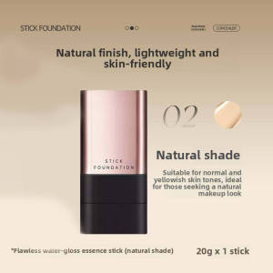 Dual Headed Foundation Make-Up Stick Anti Wrinkle Hydrating Lightweight No Cake Look Ivory White Foundation Stick 20g