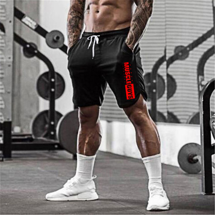 Muscleguys Gym Shorts Men Mesh Short Trousers Sports Joggers