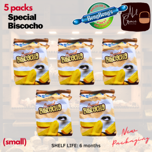 5 PACKS of Bongbongs Special Biscocho Small - Bacolod Pasalubong Delicacies | Cookie Bread | Pasalubong Treats | Bacolod Pasalubong