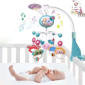 YUDESHUI Lights Baby Crib Projection Rattle Music Hanging Crib Mobile Easy Installation Calming Baby Bassinet Toys 0-1 Year