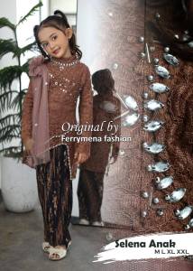Kebaya Kids Brokat Payet Seleena Umur 5-12thn