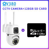 Dual Lens V380 PRO CCTV Camera Outdoor HD IP Security Cameras Wireless Connect Two-Way Audio Night Vision Surveillance